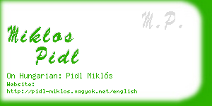 miklos pidl business card
